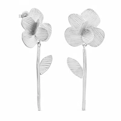 Joidart Women's Long Silver-plated Earrings Pampalonia