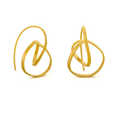 Joidart Women's Medium Golden Earrings Embolic