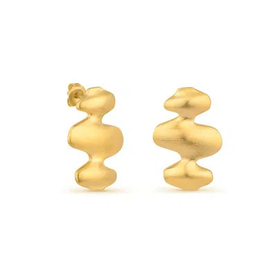 Joidart Women's Small Golden Earrings Sinuara