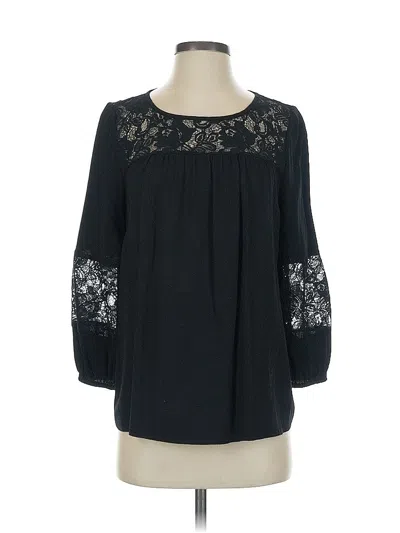 Pre-owned Joie 3/4 Sleeve Blouse In Black
