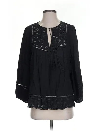 Pre-owned Joie 3/4 Sleeve Blouse In Black