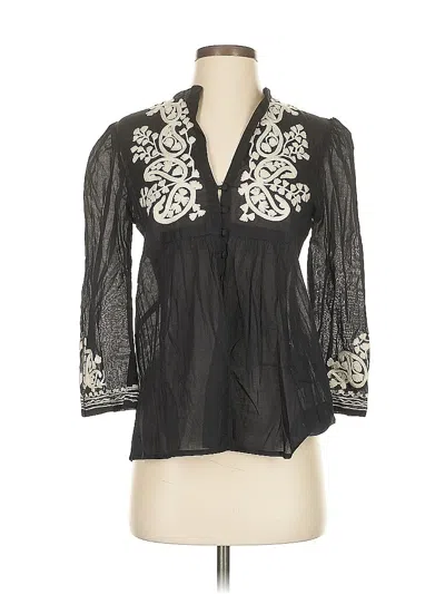 Pre-owned Joie 3/4 Sleeve Blouse In Black