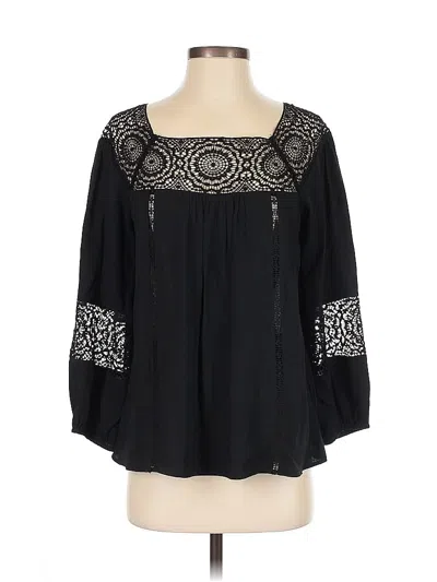 Pre-owned Joie 3/4 Sleeve Blouse In Black