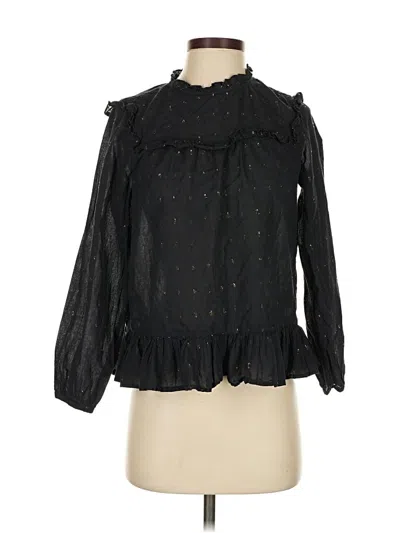 Pre-owned Joie 3/4 Sleeve Blouse In Black