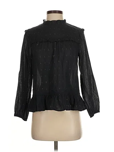 Pre-owned Joie 3/4 Sleeve Blouse In Black