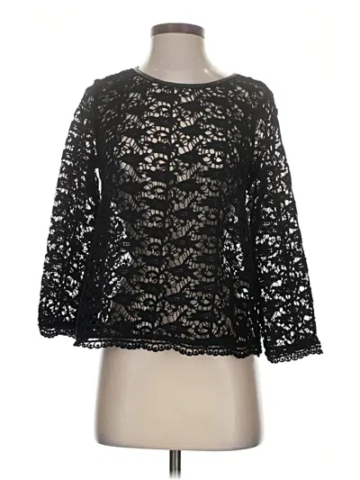 Pre-owned Joie 3/4 Sleeve Blouse In Black