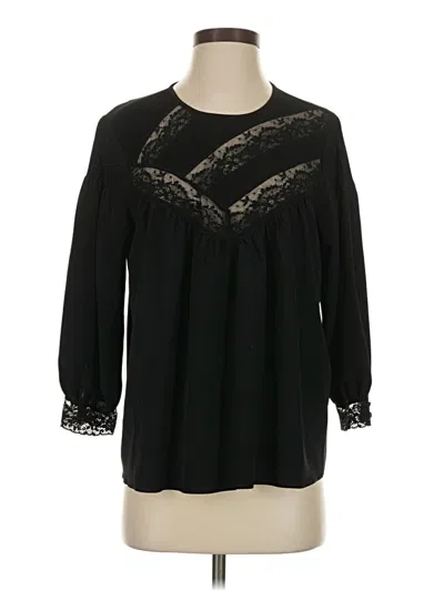 Pre-owned Joie 3/4 Sleeve Blouse In Black