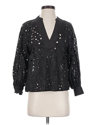 Pre-owned Joie 3/4 Sleeve Blouse In Black