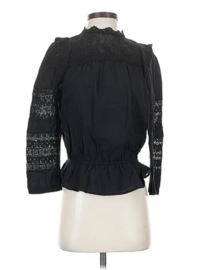 Pre-owned Joie 3/4 Sleeve Blouse In Black
