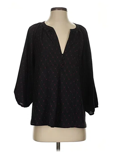 Pre-owned Joie 3/4 Sleeve Blouse In Black