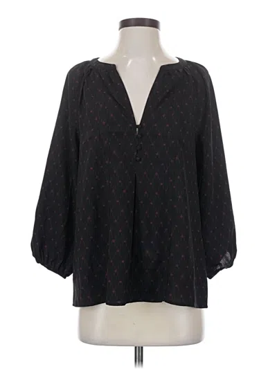 Pre-owned Joie 3/4 Sleeve Blouse In Black