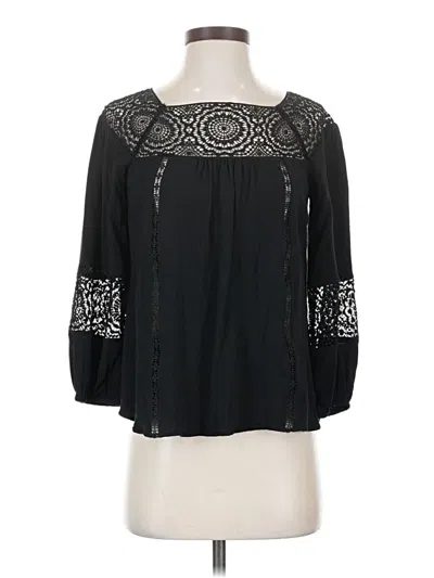 Pre-owned Joie 3/4 Sleeve Blouse In Black
