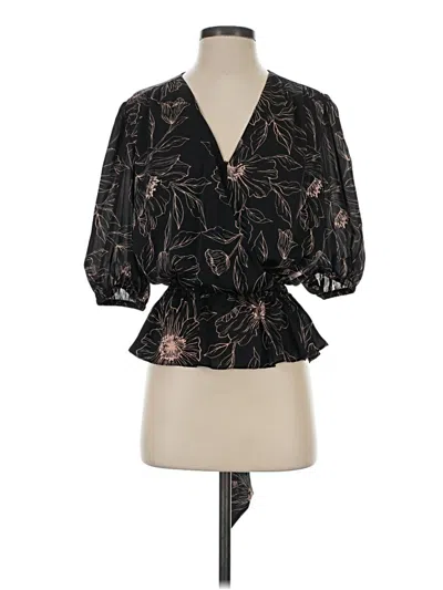 Pre-owned Joie 3/4 Sleeve Blouse In Black