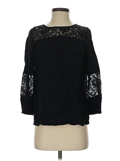 Pre-owned Joie 3/4 Sleeve Blouse In Black