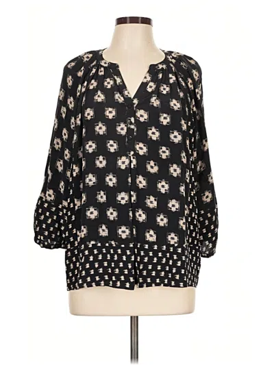 Pre-owned Joie 3/4 Sleeve Blouse In Black
