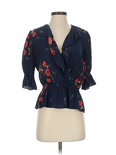 Pre-owned Joie 3/4 Sleeve Blouse In Blue