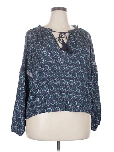 Pre-owned Joie 3/4 Sleeve Blouse In Blue