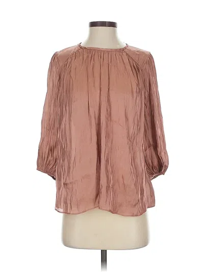 Pre-owned Joie 3/4 Sleeve Blouse In Brown