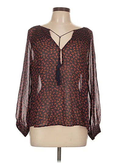 Pre-owned Joie 3/4 Sleeve Blouse In Brown