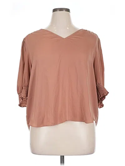 Pre-owned Joie 3/4 Sleeve Blouse In Brown