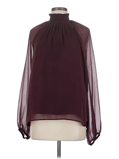 Pre-owned Joie 3/4 Sleeve Blouse In Burgundy