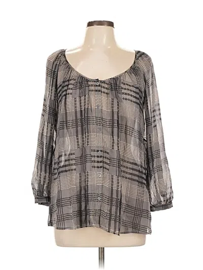 Pre-owned Joie 3/4 Sleeve Blouse In Gray