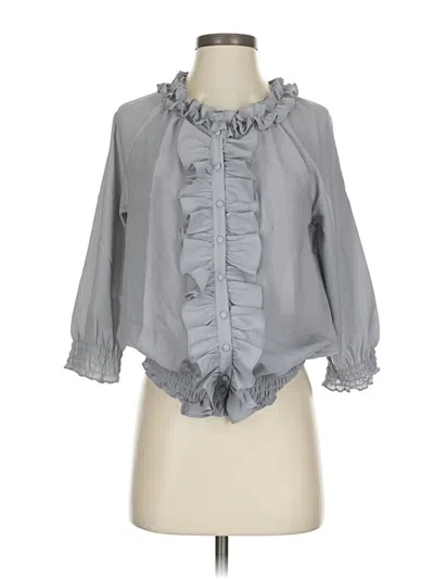 Pre-owned Joie 3/4 Sleeve Blouse In Gray