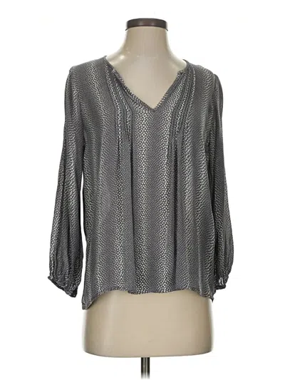 Pre-owned Joie 3/4 Sleeve Blouse In Gray