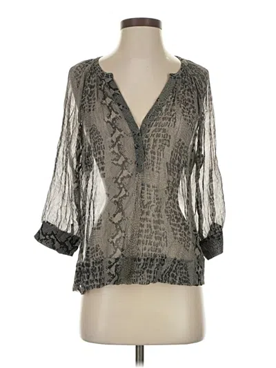 Pre-owned Joie 3/4 Sleeve Blouse In Gray