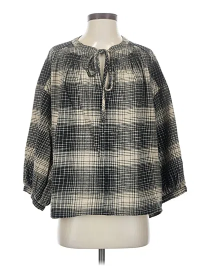 Pre-owned Joie 3/4 Sleeve Blouse In Gray