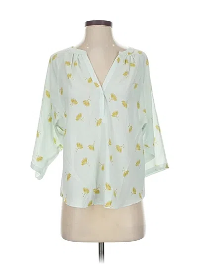 Pre-owned Joie 3/4 Sleeve Blouse In Green