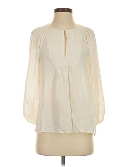 Pre-owned Joie 3/4 Sleeve Blouse In Ivory
