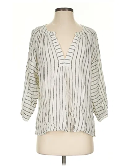 Pre-owned Joie 3/4 Sleeve Blouse In Ivory