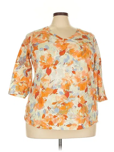 Pre-owned Joie 3/4 Sleeve Blouse In Orange