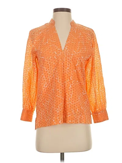 Pre-owned Joie 3/4 Sleeve Blouse In Orange