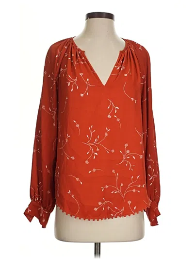 Pre-owned Joie 3/4 Sleeve Blouse In Orange