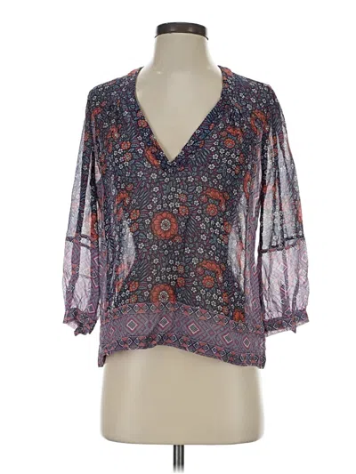 Pre-owned Joie 3/4 Sleeve Blouse In Purple