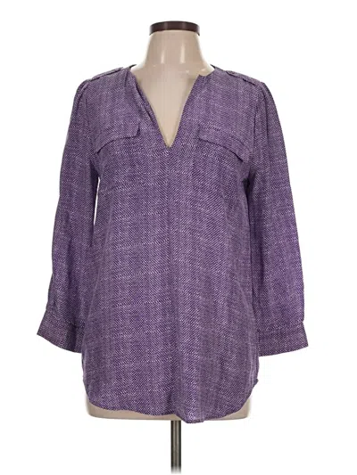 Pre-owned Joie 3/4 Sleeve Blouse In Purple
