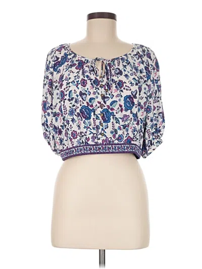 Pre-owned Joie 3/4 Sleeve Blouse In Purple