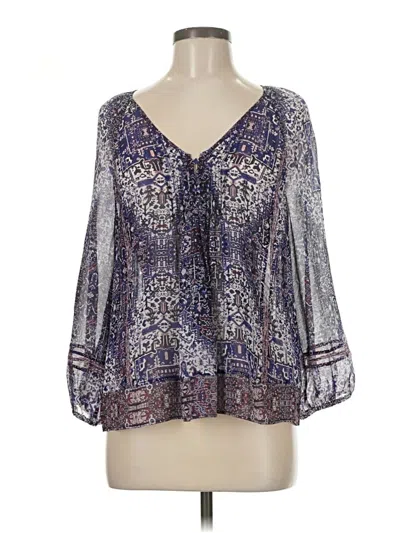 Pre-owned Joie 3/4 Sleeve Blouse In Purple