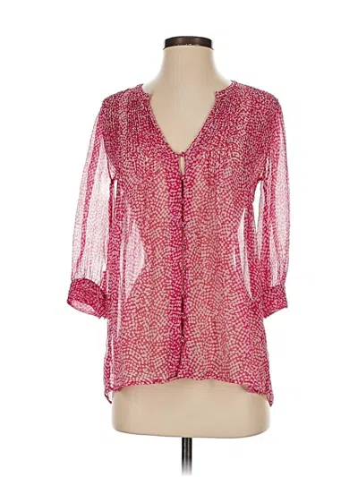 Pre-owned Joie 3/4 Sleeve Blouse In Red