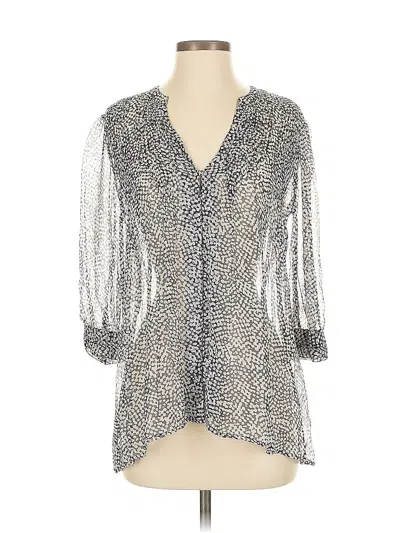 Pre-owned Joie 3/4 Sleeve Blouse In Silver