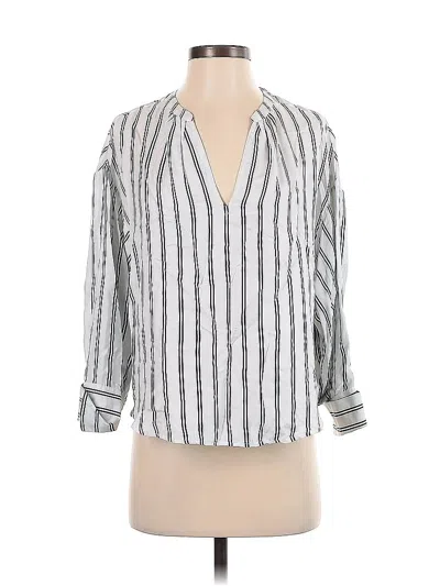 Pre-owned Joie 3/4 Sleeve Blouse In Silver