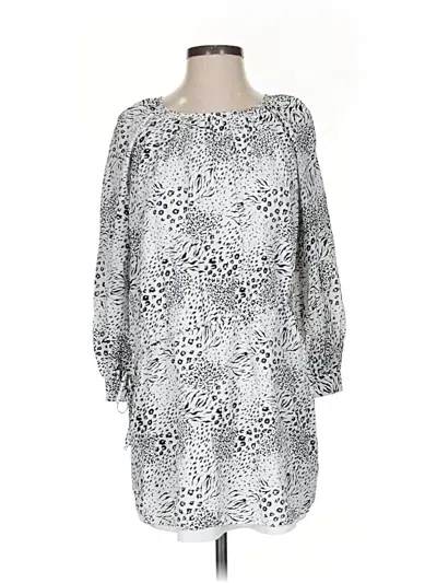Pre-owned Joie 3/4 Sleeve Blouse In Silver