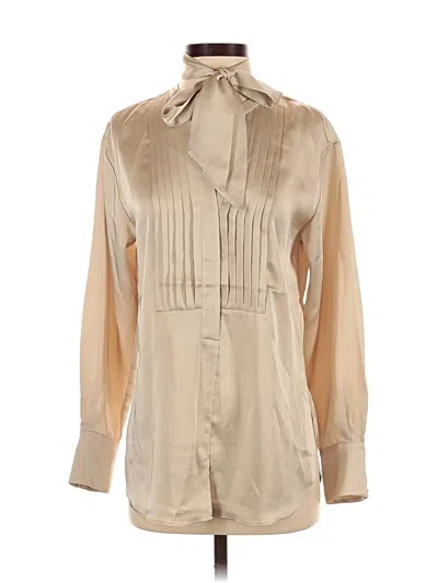 Pre-owned Joie 3/4 Sleeve Blouse In Tan