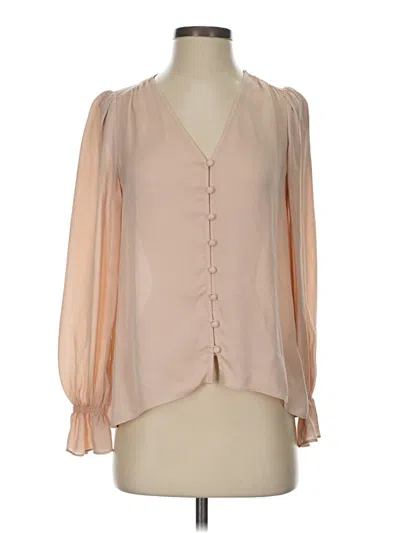 Pre-owned Joie 3/4 Sleeve Blouse In Tan