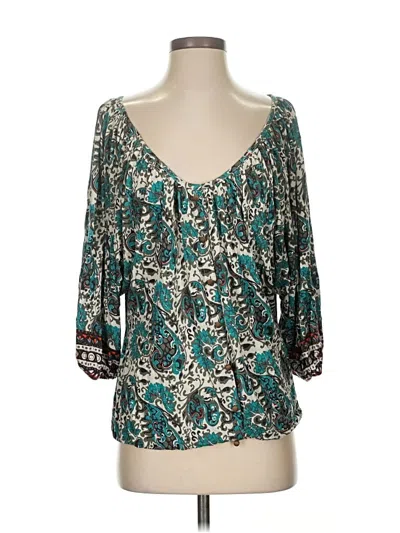 Pre-owned Joie 3/4 Sleeve Blouse In Teal