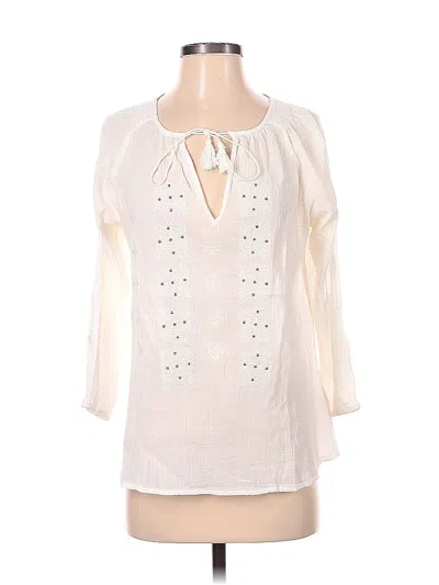 Pre-owned Joie 3/4 Sleeve Blouse In White
