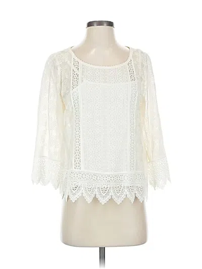 Pre-owned Joie 3/4 Sleeve Blouse In White