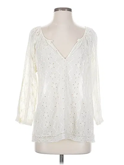 Pre-owned Joie 3/4 Sleeve Blouse In White